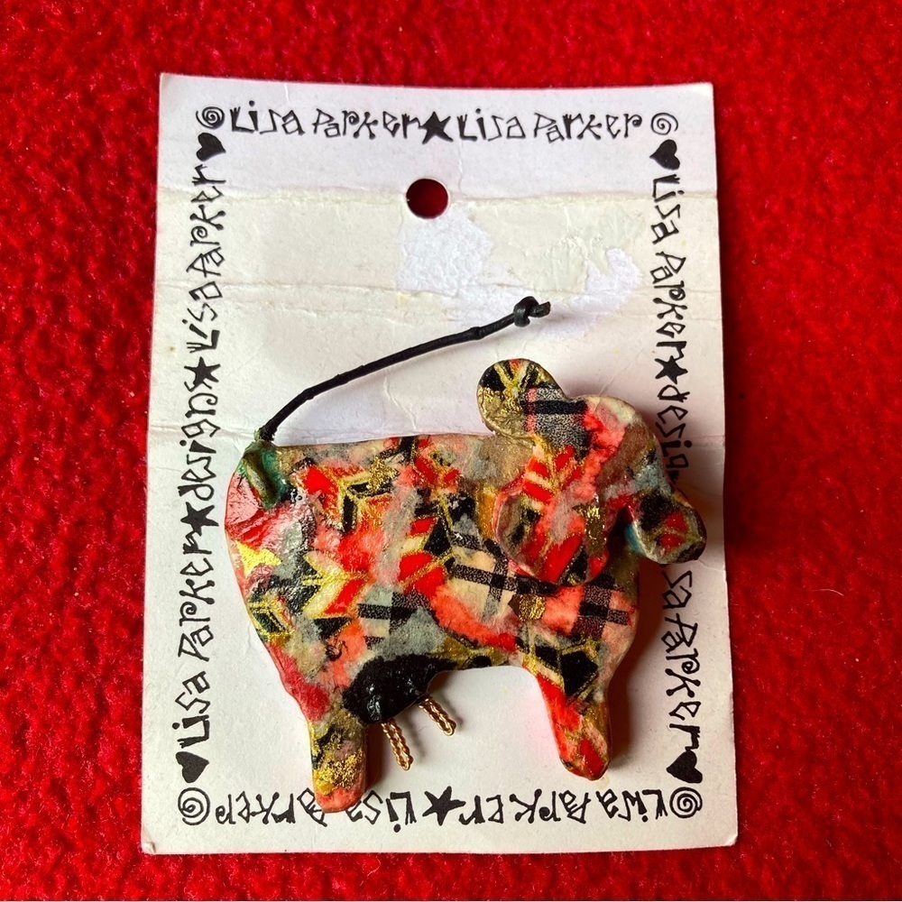 LISA PAPER Cow Brooch NEW